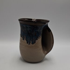 Handcrafted Neher Ceramic Mug - Brown and Blue